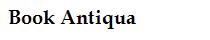 Book Antiqua